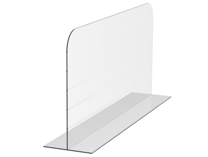 Regálový dělič – Plastový T-stojánek 125 mm